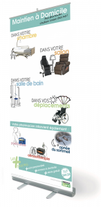 rollup stand salon vitrine maintien domicile